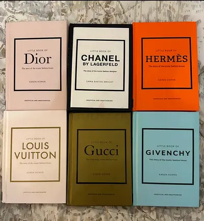 Set of 6 Fashion Coffee Table Books — Dior, Chanel, Hermès, Louis Vuitton, Gucci, Givenchy