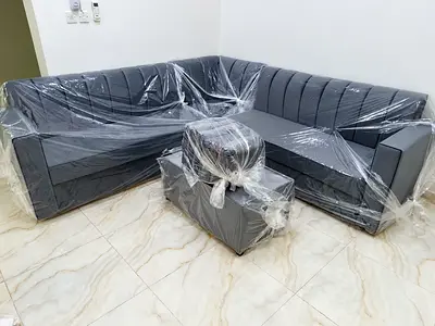 Get the brand new L shape sofa grey color available