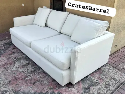 Looks great ___crate barrel three seater Sofa