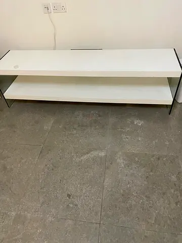 White Minimal TV Stand / Entertainment Unit - Good Condition