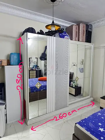 IKEA Wardrobe Cupboard with Sliding Door & Mirrors - Big Storage