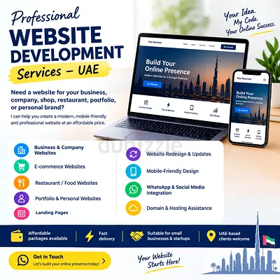 Modern Websites for UAE Businesses — Responsive Web Design & Development -499 AED