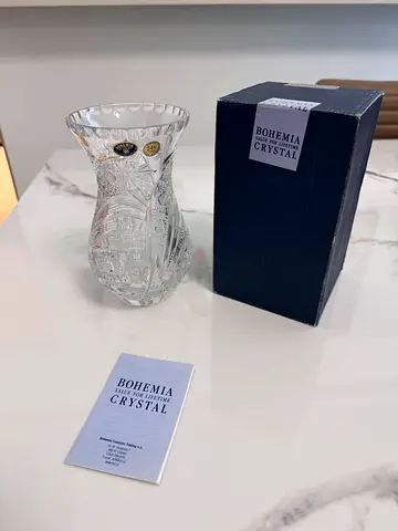 Bohemia Crystal Small Decorative Vase with Box