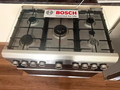 Bosch Stainless Steel 5-Burner Gas Cooker with Oven - Good Condition