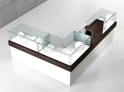 L-shaped Retail Counter  Display and Storage - / kiosk /mobile kiosk/accessories kiosk