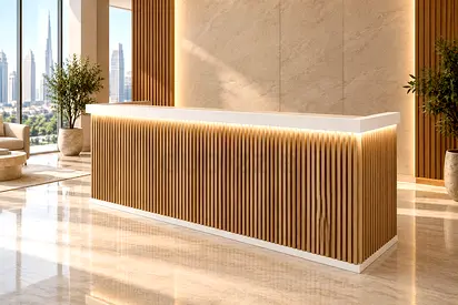 Nova Large Reception Desk in Dubai | Ergospace