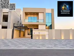 Villa for sale on Sheikh Mohammed Bin Zayed Road, on a main street near the park. Two floors and a r