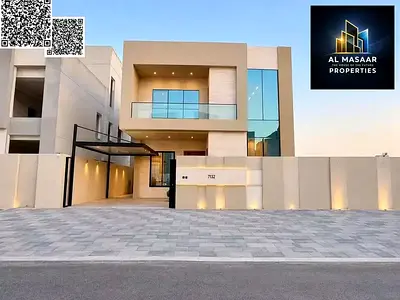 Villa for sale on Sheikh Mohammed Bin Zayed Road, on a main street near the park. Two floors and a rooftop. Registration and ownership fees included w