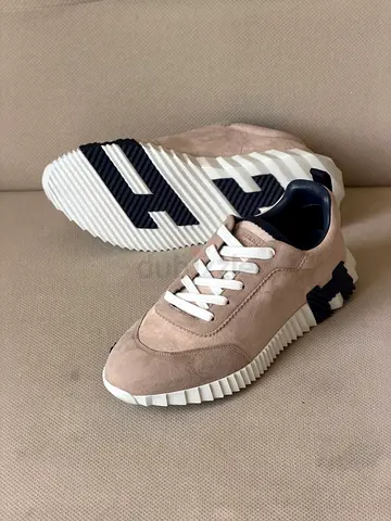 Hermes Beige suede men's casual sneakers, size available