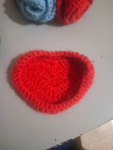 Handmade crocheted trinket tray