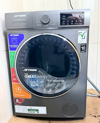 Aftron 8 KG Front Load Washing Machine with BLDC Motor, 1200 RPM, 16 Wash Programs, Grey AFWF8920FSI