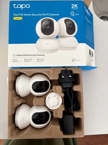 TP-Link Tapo 2K Pan/Tilt Home Security Wi-Fi Cameras (2-pack)