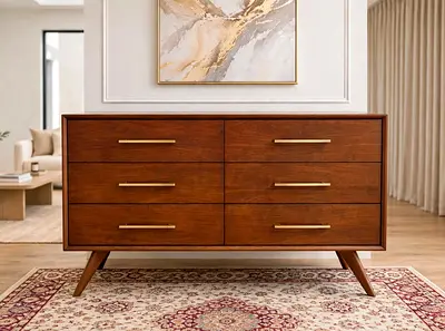 Mid Century WEST ELM Wright 6 Drawer Dresser