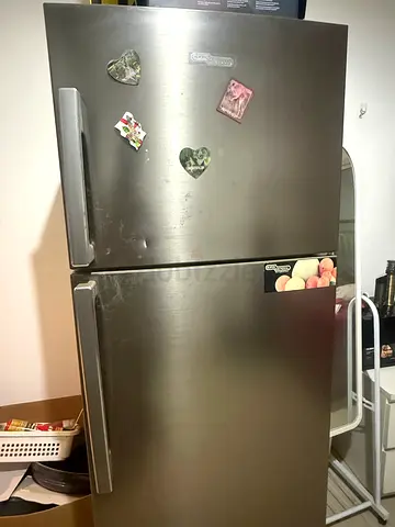 Stainless Steel Double-Door Refrigerator - Good Working Condition