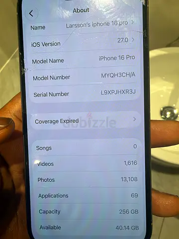 Iphone 16 pro 256 Dual simcard two physical sims
