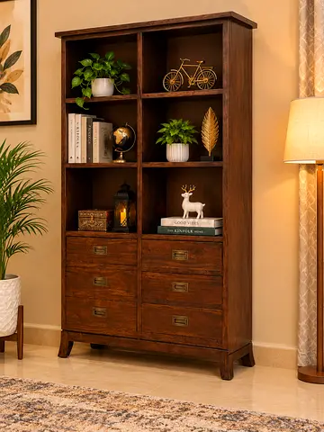Marina Home Solid Wood Bookshelf