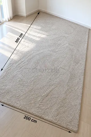 Large Turkish White Carpet / Rug – Premium Quality – Excellent Condition