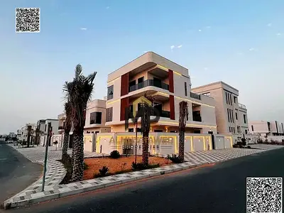 Luxury Corner Villa for Sale in Al-Olayya – Ajman | 7 Master Bedrooms + Rooftop with Spacious Terra