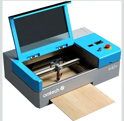 OMTech K40+ 45W CO2 Laser Engraver, 12"x8" Desktop Laser Cutter & Engraving Machine