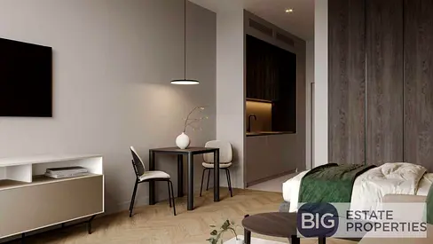 استوديو مفروش | 1WOOD Residence | شرفة | إطلالة على وسط المدينة