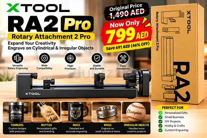 xTool RA2 Pro – Rotary Attachment 2 Pro
