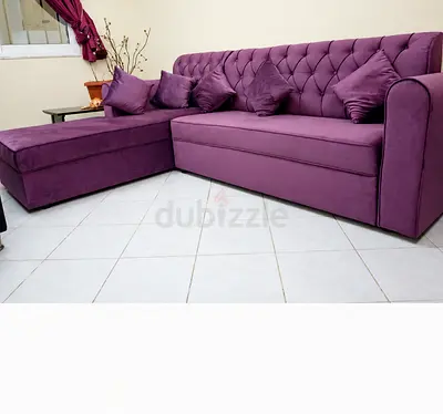 Purple L shape brand new sofa you can get at the best price