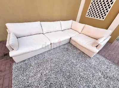 Home Center swin feather filled Corner Sofa Beige