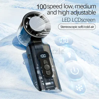 Portable USB Mini Fan with LED Display - Adjustable Speeds Ice Cooling Brand new