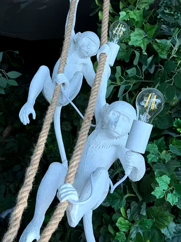 White Monkey Rope Hanging Light - 100 each