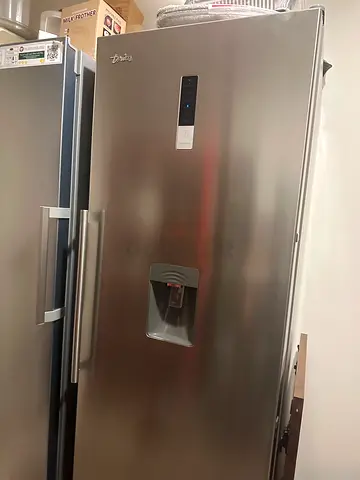 Stainless Steel Single Door Refrigerator with Water Dispenser - Good Condition