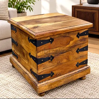 Marina Home Solid Wood Storage Trunk