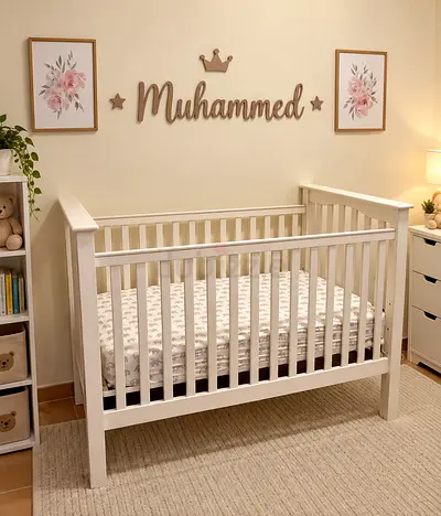 Pottery barn White Wooden Baby Crib - Good Condition