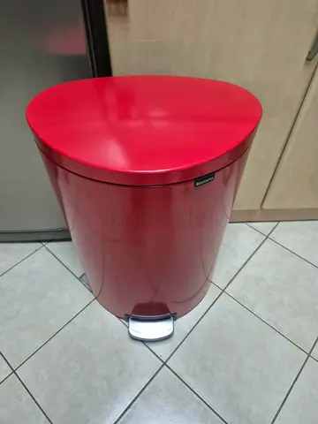 Red Brabantia Pedal Bin