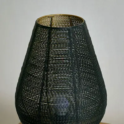 Metal Rattan-style Table Lamp (Home box)