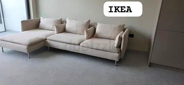 Perfect condition __IKEA Sodhremn L Shape Sofa beige
