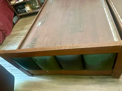 Wooden Single Bed Frame with Storage Slats with mattress - Used