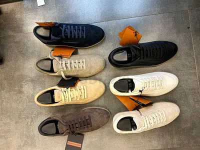 Zegna men's casual leather sneakers — various colors and sizes 40 to 46