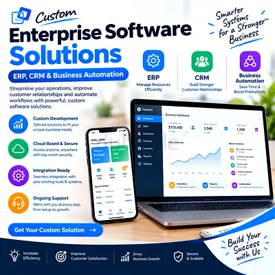 Custom Enterprise Software Solutions | ERP, CRM & Business Automation
