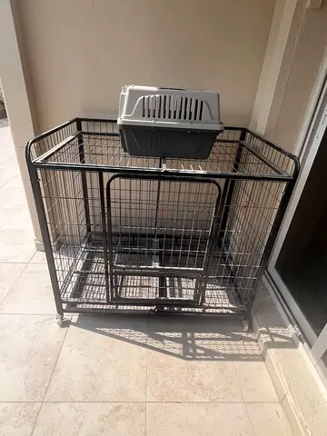 Rabbit/Small Pet Starter Kit — Cage, Bedding, Food, Hay (Used)