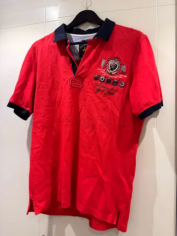 Van Stanten Red Polo Shirt with Care Tag - Gently Used