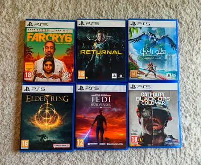 Lot of 6 PS5 Games - Far Cry 6, Returnal, Elden Ring, Jedi Survivor, COD Cold War, Horizon