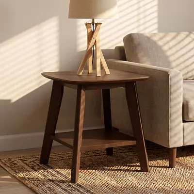 New Scandi End Table with Shelf