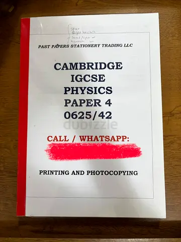 Cambridge IGCSE Physics Paper 4 (0625/42) - Printed Past Paper