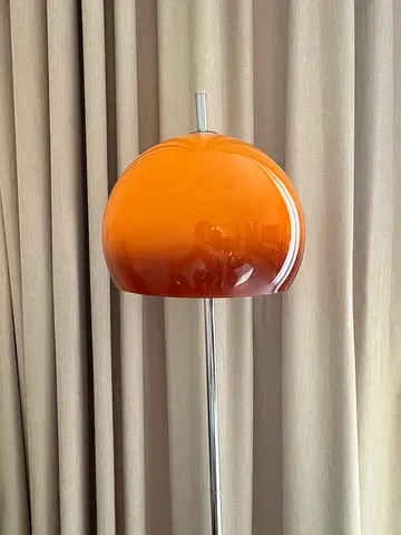 Retro Orange Mushroom Floor Light / Lamp - Statement Design
