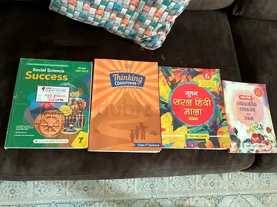 Set of 4 School Textbooks for Grade 7 (Science, Hindi, Social Science,)