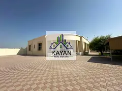 Villa for rent in Al Salama Al Suwaihat, 4 master rooms, majlis, maid room, garden, large yard,