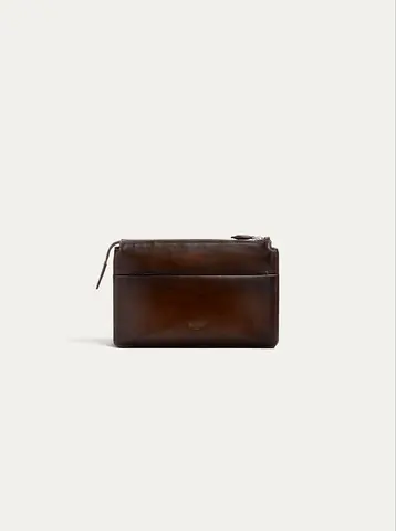 Berluti Rosewood Pouch Venezia Calf Leather