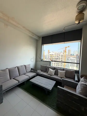 L-shaped Outdoor/Indoor Modular Sofa Set with Coffee Table