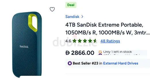 Sandisk Extreme 4TB SSD 1050/1000 Never Used