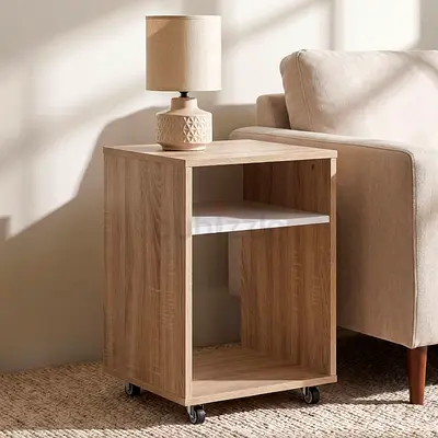 New Cebu End Table with Castor Wheels